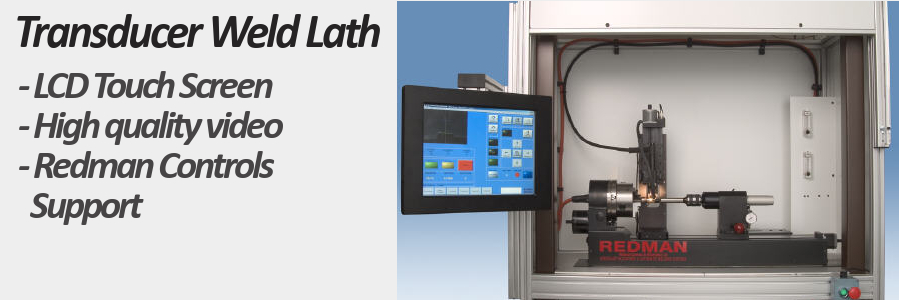 Automated Tranducer Weld Lath, LCD screen, video capture
